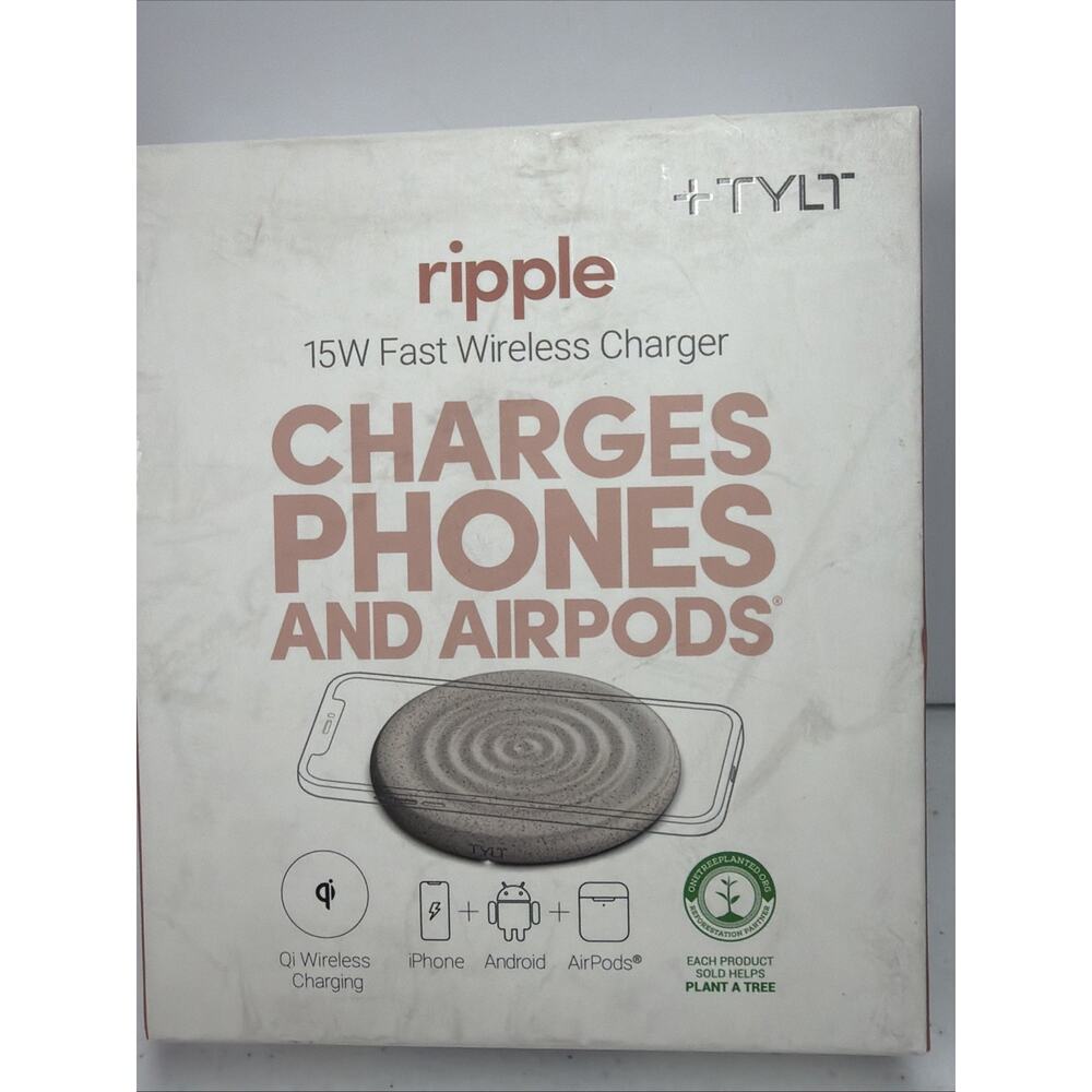 TYLT 15W Fast Wireless Charger Qi Charging for iPhone Android AirPods